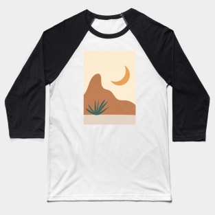 Bohemian Mountain, Moon, Burnt Orange Baseball T-Shirt